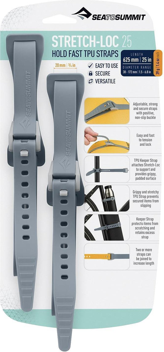 Accessoire de sac Stretch-Loc TPU Straps 25" x 3/4" (2 packs)