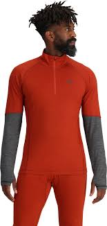 Couche de base manche longue Alpine Onset Merino 150 Quarter Zip - Homme