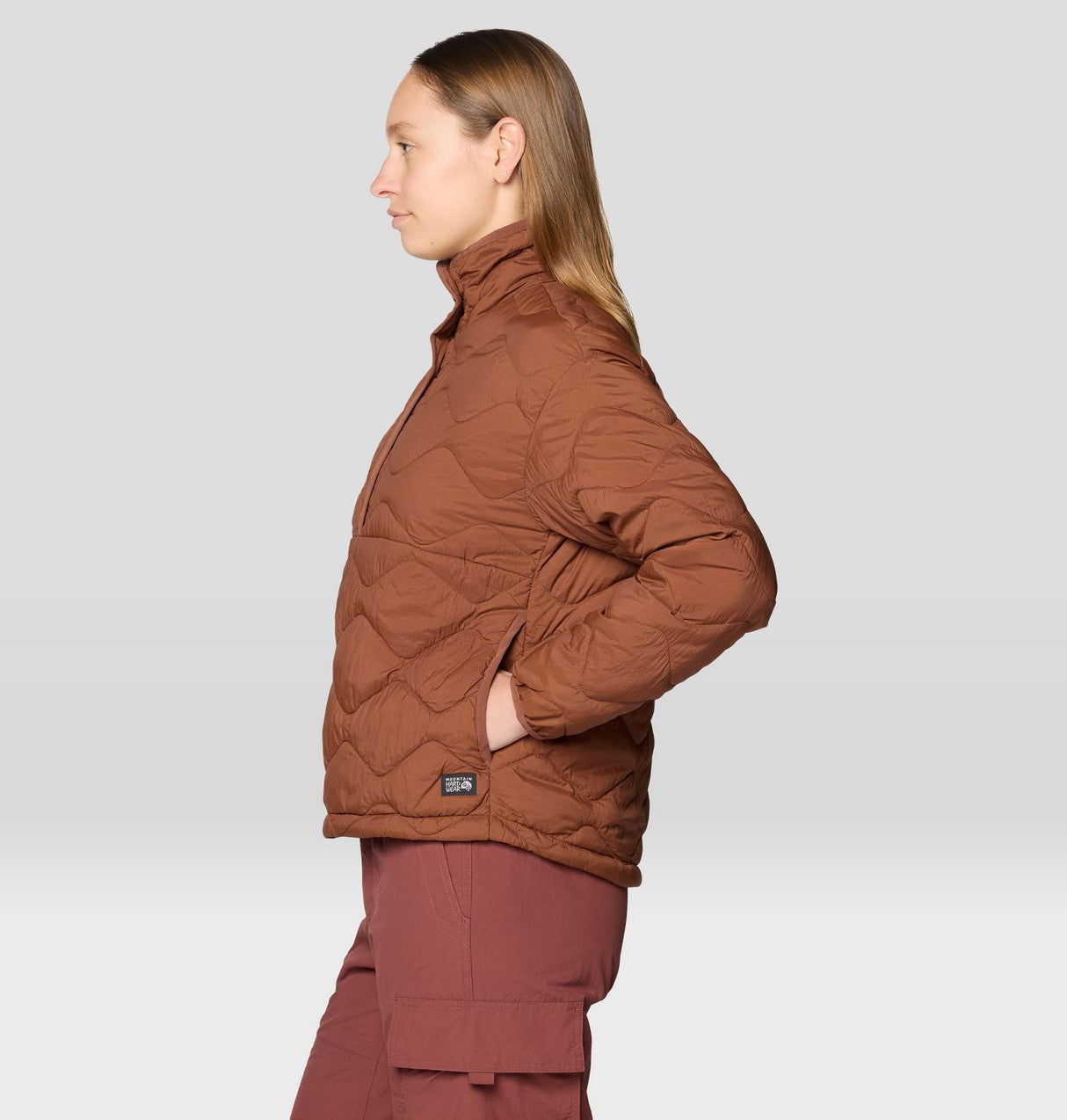 Manteau matelassé Seek Out Snap Neck Pullover - Femme