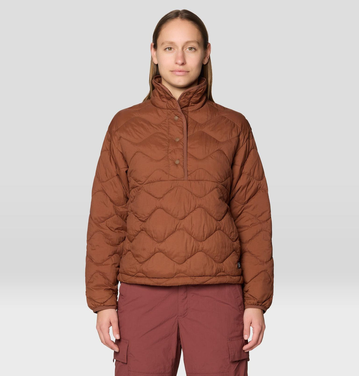 Manteau matelassé Seek Out Snap Neck Pullover - Femme