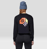 Chandail manches longues Tri-Color Logo Crop - Femme