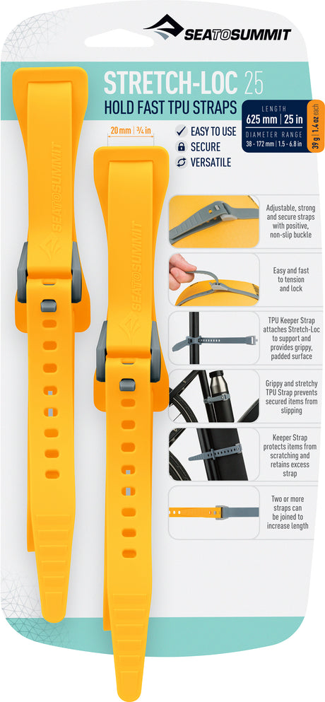 Stretch-Loc Tpu Straps 25" x 3/4" (2 Packs)