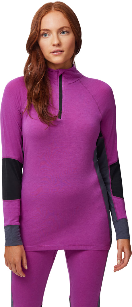 Couche de base manche longue Merinomix Active Zip - Femme