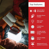 Lanterne solaire LuminAID Max avec chargeur de téléphone