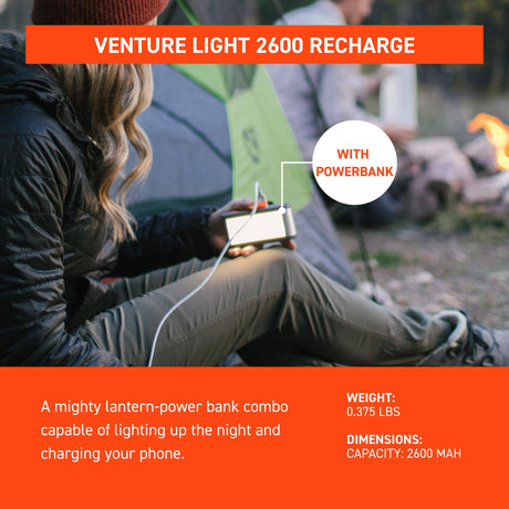 Lampe Rechargeable Venture 2600 With Power Bank