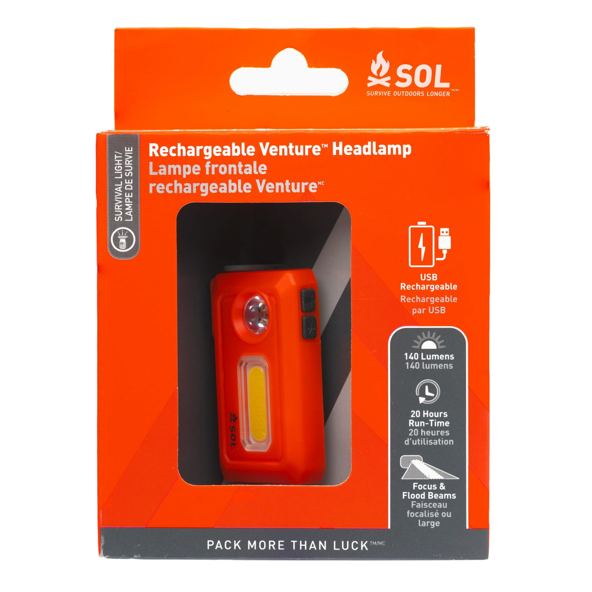 Lampe frontale Rechargeable Venture