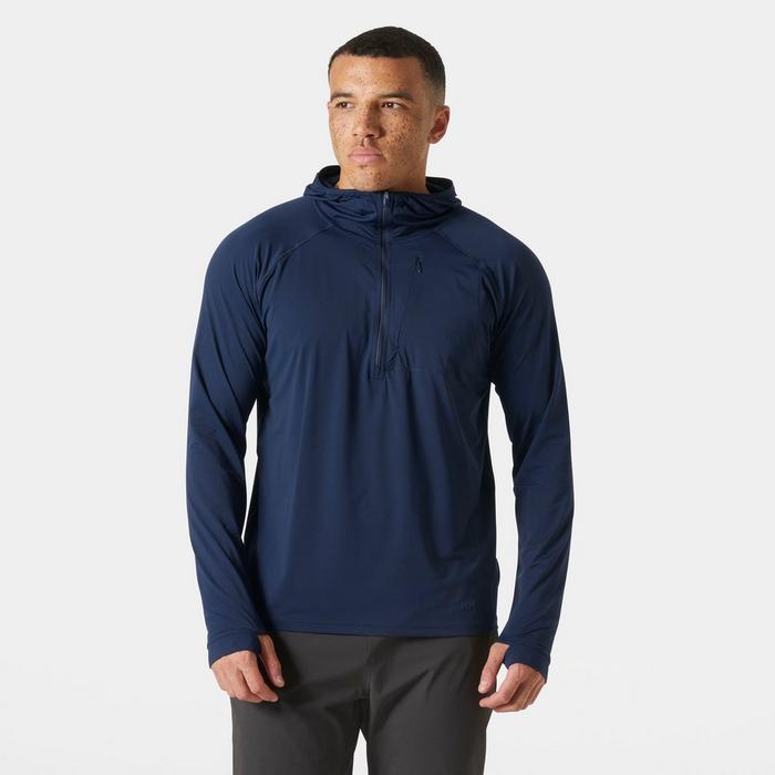 Chandail manches longues à capuchon demi-glissière Shine Sun - Homme