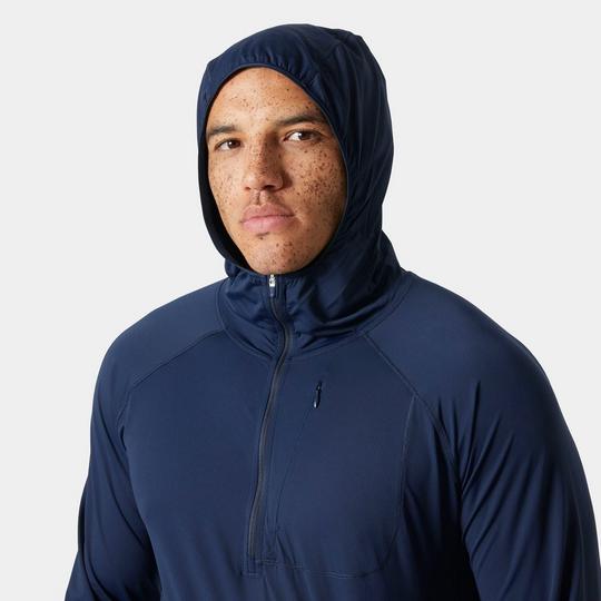 Chandail manches longues à capuchon demi-glissière Shine Sun - Homme