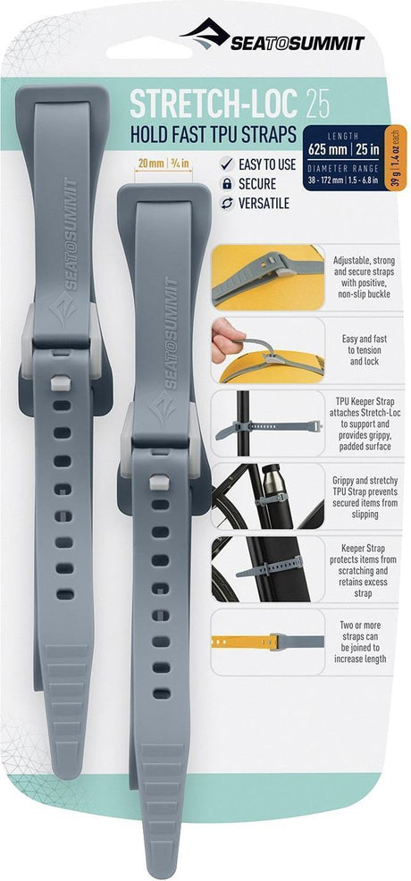 Stretch-Loc Tpu Straps 25" x 3/4" (2 Packs)