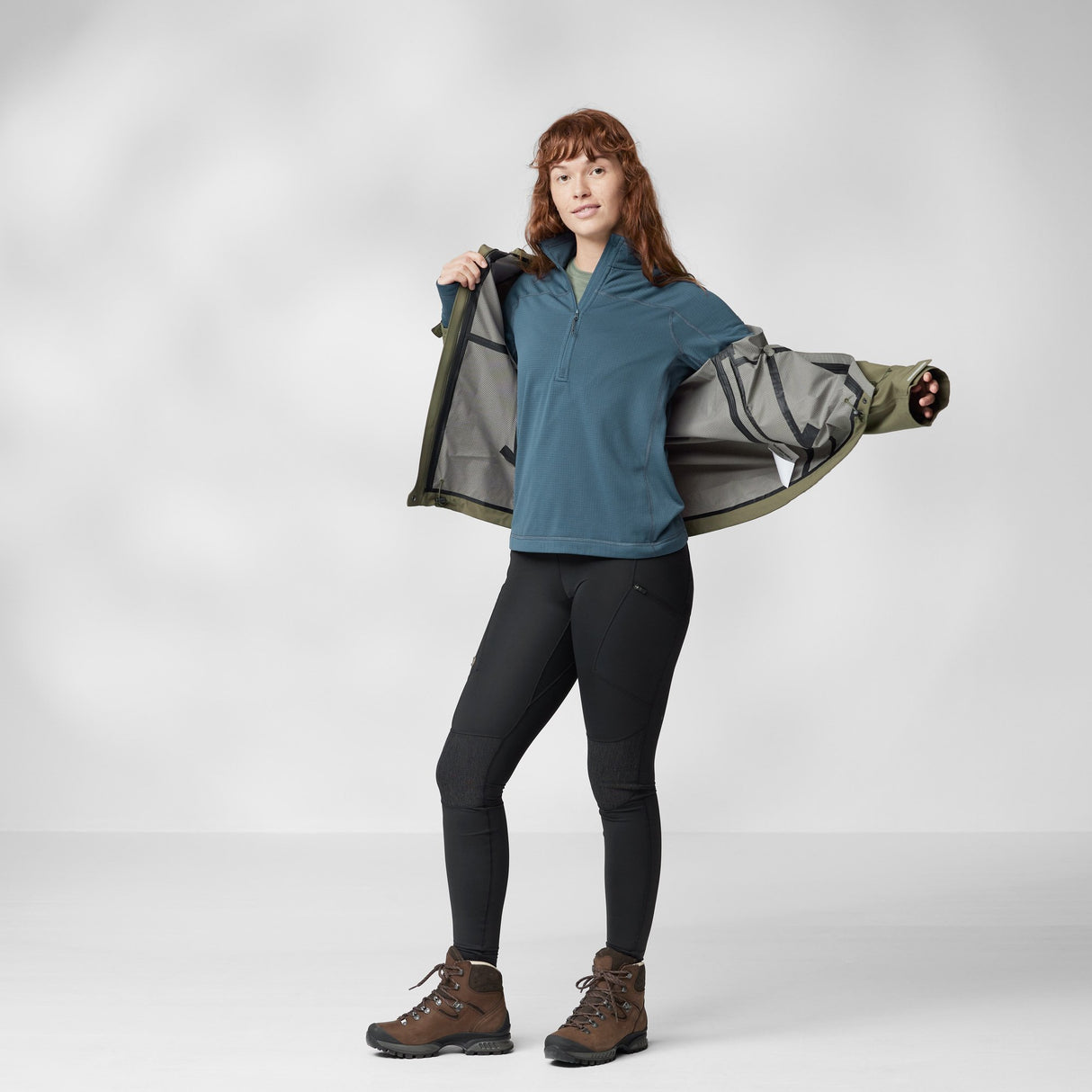 Couche intermédiaire Abikso Lite Fleece HZ - Femme
