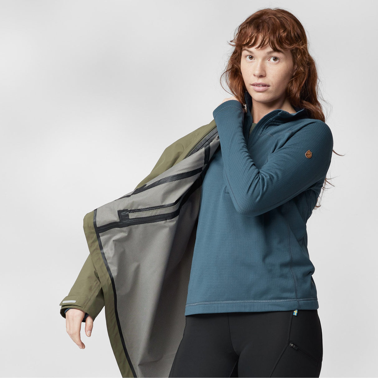 Couche intermédiaire Abikso Lite Fleece HZ - Femme