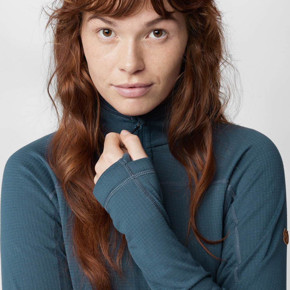 Couche intermédiaire Abikso Lite Fleece HZ - Femme