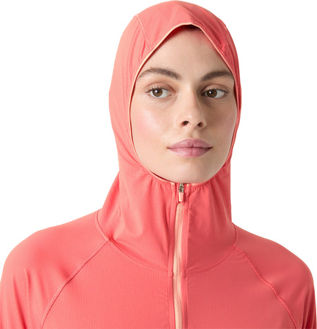 Shine Solen Hooded Half Zip Long Sleeve Shirt - Women's