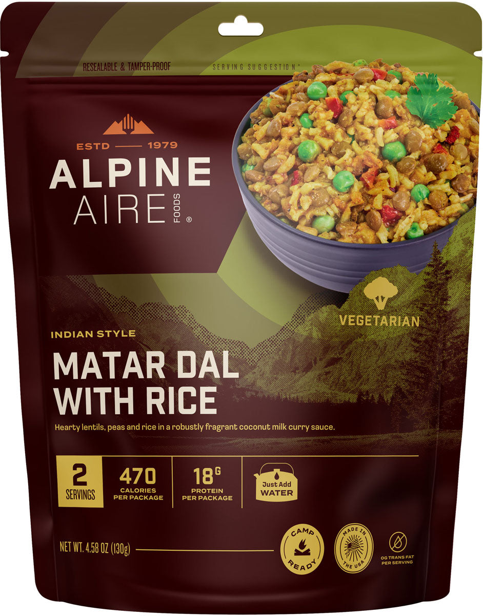 Nourriture lyophilisé Matar Dal With Rice